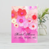 INVITATION PLUIE DE ROSES ROUGES ET FLEURS D'ANÉMONE POUR BAB (Debout devant)