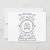 Invitation Pluie de Trucker à la retraite Sleet ou neige Je s (Dos)