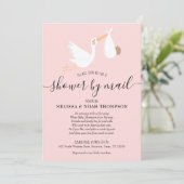Invitation Pluie Rose Par Courrier Sprinkle À Distance (Debout devant)