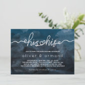 Invitation Pluie tempête aquarelle Son & Son enterrement de v (Debout devant)