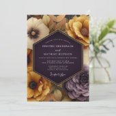 Invitation Plum Amber Autumnal Wedding (Debout devant)