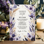 Invitation Plum Automne Printemps Été Lavande Sage Mariage