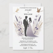 Invitation Plum Automne Printemps Été Lavande Sage Mariage (Devant)