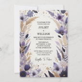 Invitation Plum Automne Printemps Été Lavande Sage Mariage (Devant)