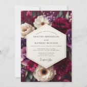Invitation Plum Bloom Ethereal Wedding (Devant)
