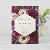 Invitation Plum Bloom Ethereal Wedding (Debout devant)