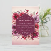 Invitation Plum Blossom Romance Wedding (Debout devant)