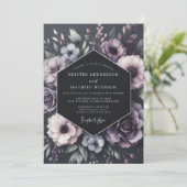 Invitation Plum Botanical Romance Wedding (Debout devant)