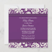 Invitation Plum Damask Custom (Dos)