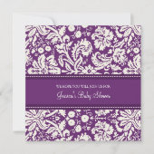 Invitation Plum Damask Custom (Devant)
