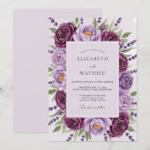 Invitation Plum Distinguished Spring Wedding (Devant / Derrière)
