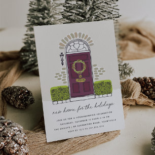 Invitation Plum Door Fête de Ménage