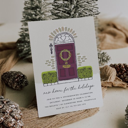 Invitation Plum Door Fête de Ménage