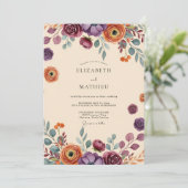 Invitation Plum Dramatic Autumnal Wedding (Debout devant)