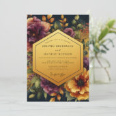 Invitation Plum Ember Bloom Wedding (Debout devant)