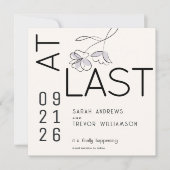 Invitation Plum et buff Floral moderne et amusant (Devant)