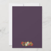Invitation Plum et Mariage or de couleur florale victorienne (Dos)