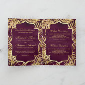 Invitation Plum et or Parties scintillant Date Palm Musulman  (Intérieur)