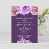 Invitation Plum floral automne pelouse blush (Debout devant)