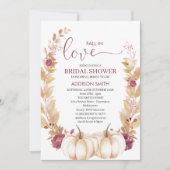 Invitation Plum Gold Citrouille tombe dans la Fête des mariée (Devant)