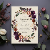 Invitation Plum Harvest Floral Engagement Party