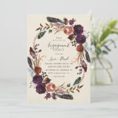 Invitation Plum Harvest Floral Engagement Party (Debout devant)