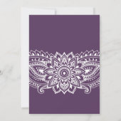 Invitation Plum Indian Paisley Mariage (Dos)
