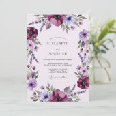 Invitation Plum Magnificent Spring Wedding (Debout devant)