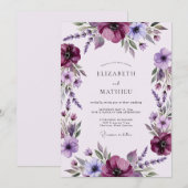 Invitation Plum Magnificent Spring Wedding (Devant / Derrière)