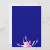 Invitation Plum marine aquarelle été mariage floral (Dos)