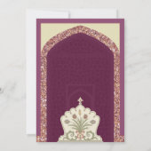 Invitation Plum Mauve Rose Parties scintillant d'or Mihrab Ma (Dos)