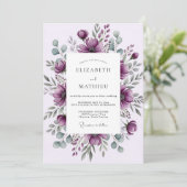 Invitation Plum Moody Winter Wedding (Debout devant)