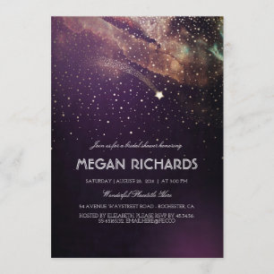 Invitation Plum Night Gold Shoot Star Fête des mariées