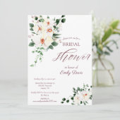 Invitation Plum Orchidée Blanche Pampas Fête des mariées trop (Debout devant)