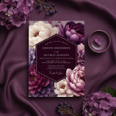 Invitation Plum Peony Wedding