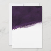 Invitation Plum Purple Aquarelle & Or Moderne Chic Sweet 16 (Dos)