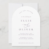 Invitation Plum Purple Boho Arch Mariage moderne I (Devant)