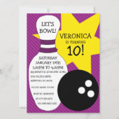 Invitation Plum Purple Bowling Bash Bowling (Devant)