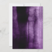 Invitation Plum Purple & Gold Parties scintillant Dîner de ré (Dos)