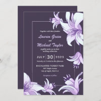 Plum Purple Lily Fleur Floral Printemps Mariage