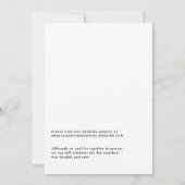 Invitation Plum rose et or Floral en ligne Mariage virtuel (Dos)