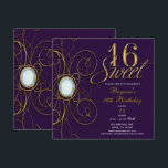 Invitation Plum Royal Purple & Gold Diamond Sweet 16 Annivers<br><div class="desc">Plum Royal Purple & Gold Diamond Sweet 16 Invitation Anniversaire</div>