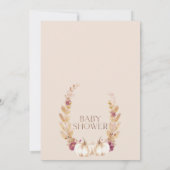 Invitation Plum rustique Brown Automne Citrouille Thème Baby  (Dos)