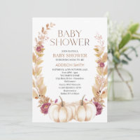Plum rustique Brown Automne Citrouille Thème Baby