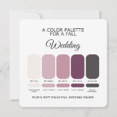 Invitation Plum Soft Mauve Fall Wedding Palette 2026 Card (Dos)