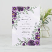 Invitation Plum Sophisticated Spring Wedding (Debout devant)