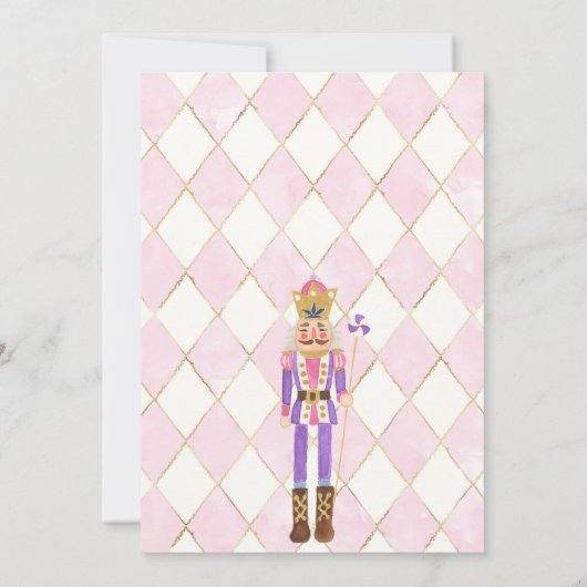 Invitation Plum Sucre Fée Terre De Casse-Noisette Douce Anniv (Dos)