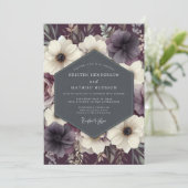 Invitation Plum Twilight Anemone Wedding (Debout devant)