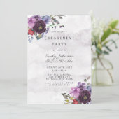 Invitation Plum Violet Chic Peony Party (Debout devant)
