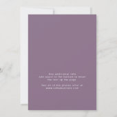 Invitation Plum violet MOD Calligraphie Quinceanera (Dos)